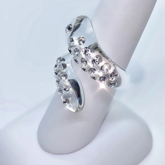 Acrylic Crystal Ring Embellished With Genuine“Crystal Stone Elements, New! - Picture 9 of 12